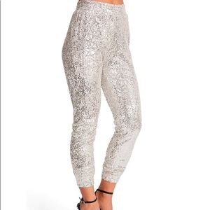BB Dakota Glitter End Ankle Length Sequin Joggers